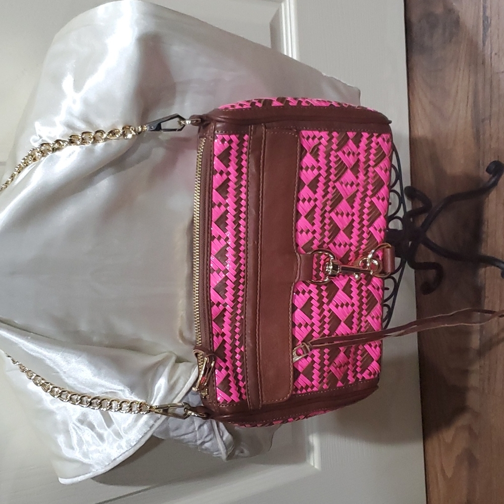 REBECCA MINKOFF PINK AND BROWN BAG!!!